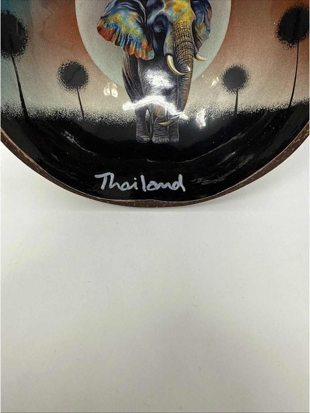Coconut shell natural material painted souvenirs Thai